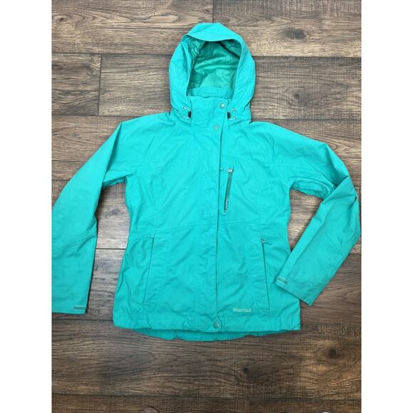 Marmot Women's Size Small 3 in 1 Winter Coat Jacket Ski Green Teal Puffer - Picture 13 of 15